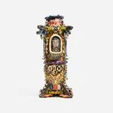 Jack Alving, Castle Steez, 2023, glazed stoneware, beads, aluminum