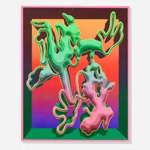 Michael Dotson, Cat And Mouse, 2020, acrylic on panel
