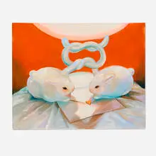 Augustina Wang, Love Letter and Knot (Happy New Year), 2023, oil on canvas
