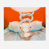 Augustina Wang, Love Letter and Knot (Happy New Year), 2023, oil on canvas
