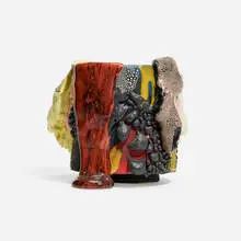 Vessel by Brian Rochefort, 2021, glazed earthenware, sold Sep 2024