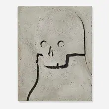 Michael Reeder, Black Skull 6, 2019, concrete