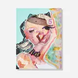 Audrey Lyall, Hard 2 Concentrate (II), 2022, oil pastel, acrylic, watercolor, mixed media and found objects on canvas
