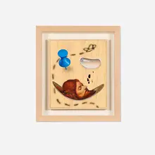Katelyn Ledford, Miss-Shapen, 2020, acrylic and oil on paper in artist's frame