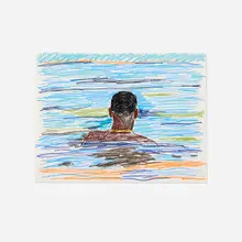 Paul Verdell, Deep Waters, 2020, crayon on paper