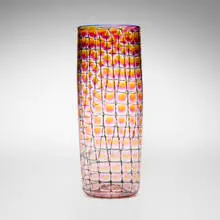 Tom Philabaum, Large vase, 2001, internally decorated glass