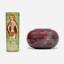 Polia Pillin, Vases, set of two, c. 1970, glazed earthenware