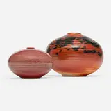 Vases, set of two by Otto & Vivika Heino, 2001, glazed stoneware, sold Apr 2025