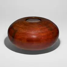Black Cherry Globe by Ed Moulthrop, 2000, black cherry, sold Apr 2025