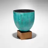 Steven Weinberg, Untitled (from the Buoy series), c. 2000, cast glass, patinated copper
