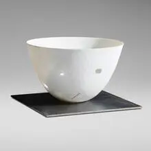 Arnold Annen, Translucent Bowl, 1999, porcelain, steel base