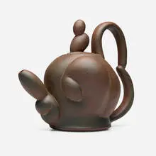 Chris Gustin, Teapot, 1988, glazed stoneware