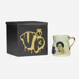 Roberto Lugo, Portrait Cup (Frederick Douglass), 2022, glazed and gilt earthenware