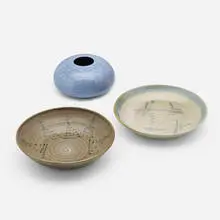 Antonio Prieto, Collection of three tablewares, c. 1960, glazed stoneware