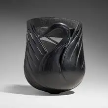 Ron Layport, Lady of the Lake, 2003, lathe-turned and carved cherry wood, paint