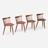 Walter R. Downs, Chairs, set of four, 1956-57, walnut, poplar
