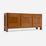 Maison Regain, Cabinet, c. 1980, elm, brass