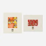 Wiener Werkstätte, Two textile samples, c. 1910-1928, screenprint in colors on silk