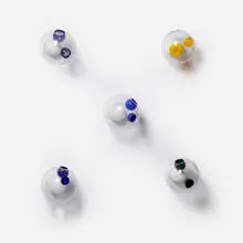 Omer Arbel, 28s wall lamps, set of five, 2007 / 2016, glass, powder-coated steel
