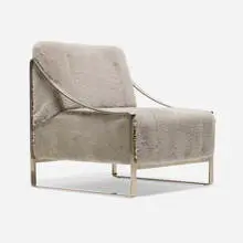 Brett Design, Sydney lounge chair, upholstery, chrome-plated steel
