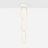 Avenue Lighting, Hanging lamp from the Circa LED series, c. 2010, brass, LED, painted wood
