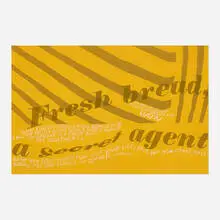 fresh bread by Corita Kent, 1967, screenprint in colors, sold Jan 2026