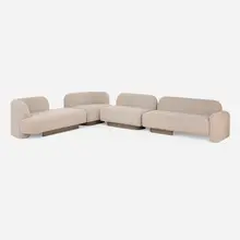 POP modular sofa by Christophe Delcourt, 1995 / 2021, wool upholstery, painted wood, sold Jan 2026