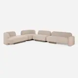 Christophe Delcourt, POP modular sofa, 1995 / 2021, wool upholstery, painted wood