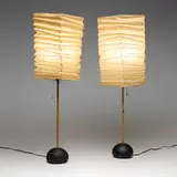 Isamu Noguchi, Akari light sculptures model BB2-45XN, pair