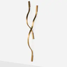 Massimo Castagna, Tape wall lamps, set of two, 2018, burnished brass, acrylic