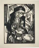 Karl Schmidt-Rottluff, Melancholie, 1914, Holzschnitt auf Bütten