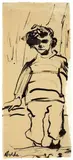 Emil Nolde, Junge, Um 1908, Tuschpinsel auf dünnem Papier