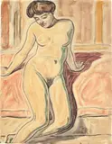 Weiblicher Akt by Christian Rohlfs, 1909, Aquarell auf Papier, sold Dec 2022