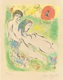 Sur la terre des dieux (Mimnerme) by Marc Chagall, 1967, Farblithografie auf Arches-Velin, sold Dec 2022