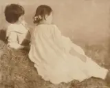 Heinrich Kühn, Ohne Titel (Hans und Lotte auf der Wiese)