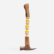 Hunter Potter, Misery Loves Company, 2021, painted and carved hammer