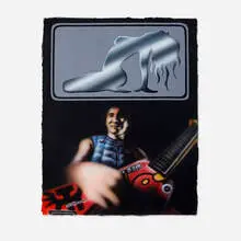 Mia Scarpa, Flesh Into Gear, 2023, acrylic and enamel on canvas