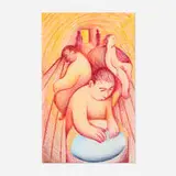 Justin Liam O'Brien, Sauna, 2020, colored pencil on paper