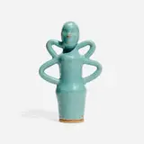 Maya Beverly, Double Blue Child, 2022, glazed stoneware