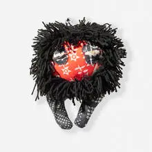 Monster Molar by Trevon Latin, 2021, textiles, yarn, buttons, sold Sep 2024