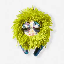 Monster Molar by Trevon Latin, 2021, textiles, yarn, buttons, sold Sep 2024