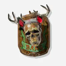 Elizabeth McGrath, Bang, textiles, acrylic on wood, resin, epoxy