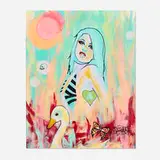 Joshua Petker, Blue Sugar, 2007, mixed media and acrylic on canvas