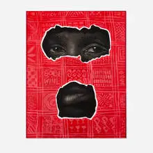 For When They Speak About Legends by Ken Nwadiogbu, 2021, charcoal and acrylic on canvas, sold Sep 2024
