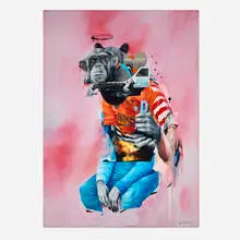 Untitled by Joram Roukes, 2015, oil on linen, sold Sep 2024