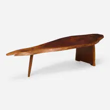 Walter R. Downs, Coffee table, c. 1960, walnut, cherry