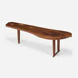 Walter R. Downs, Coffee table, c. 1960, walnut, mosaic tile inlay