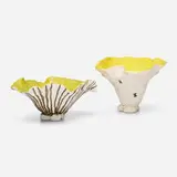 Zizipho Poswa, Pinch Pots, set of two, c. 2017-20, partially glazed earthenware