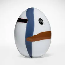 Egg vase by Lino Tagliapietra, 1983, hand-blown glass, sold Apr 2025