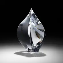 Afterglow by Christopher Ries, 2003, cut, ground, and polished optical crystal, sold Apr 2025